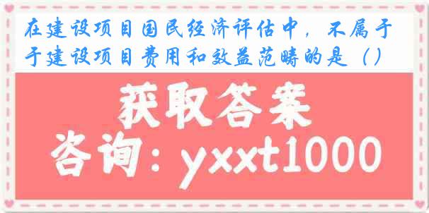 在建设项目国民经济评估中，不属于建设项目费用和效益范畴的是（）